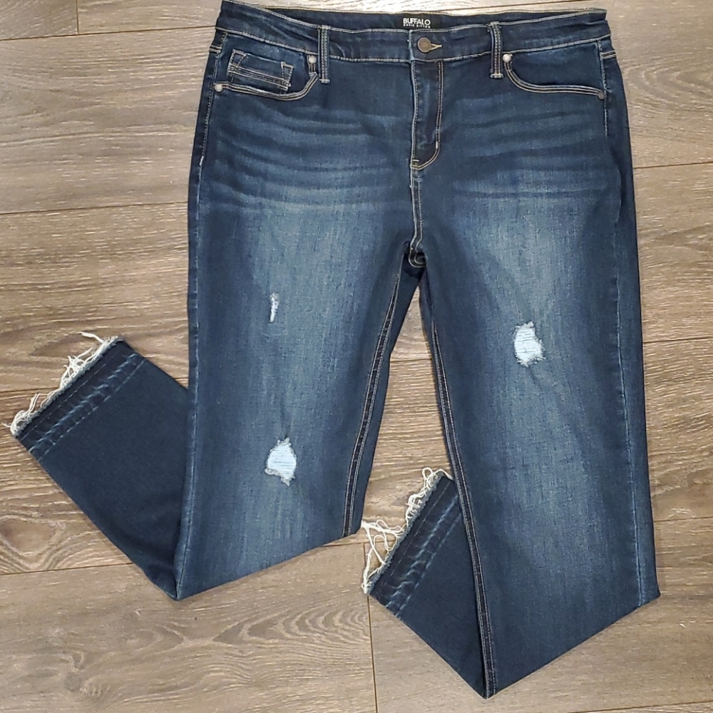 ❤BUFFALO DAVID BITTON JESS RIP/REPAIR SKINNY JEANS